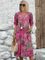 Women's Ocean Breeze Summer Midi Dress in Blush Pink