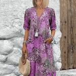 Women's Ocean Breeze Summer Midi Dress in Lavender Purple
