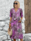 Women's Ocean Breeze Summer Midi Dress in Lavender Purple
