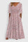 Cora Elegant Midi Dress in Pink