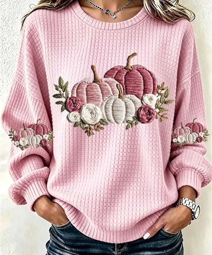 Women's Pink Pumpkin Sweatshirt
