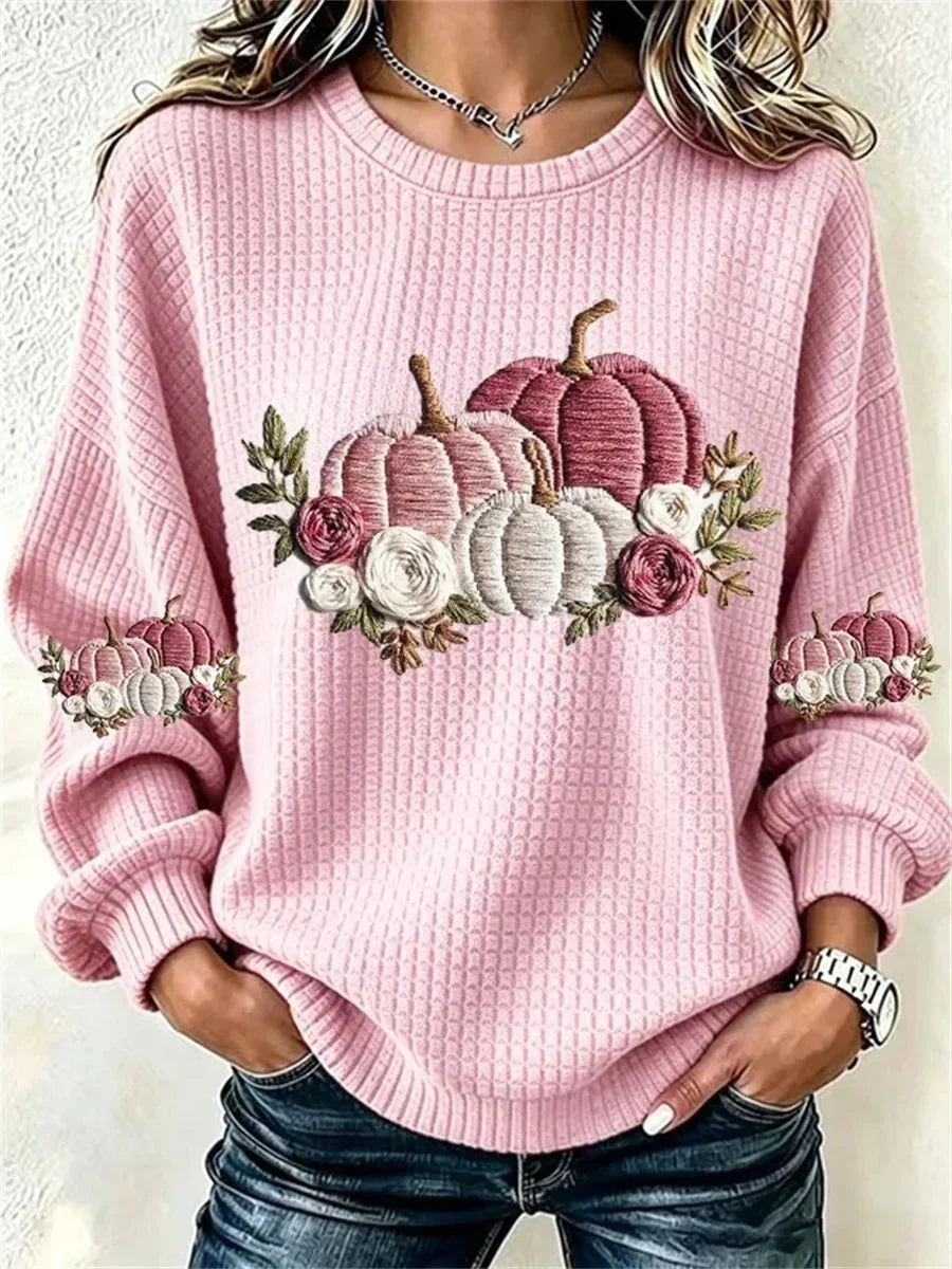 Women's Pink Pumpkin Sweatshirt