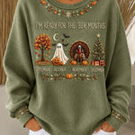 Women's Sage Ghost Autumn Sweatshirt in Green