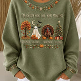 Women's Sage Ghost Autumn Sweatshirt in Green