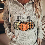 Women's Pumpkin Hooded Sweatshirt in Beige