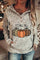 Women's Pumpkin Hooded Sweatshirt in Beige