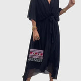 Bethany Elegant Dress in Black