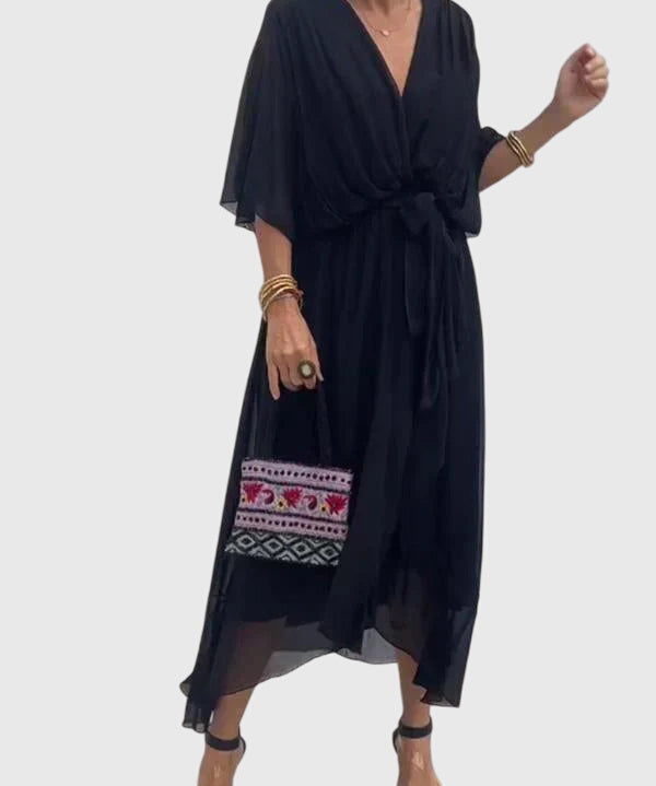 Bethany Elegant Dress in Black