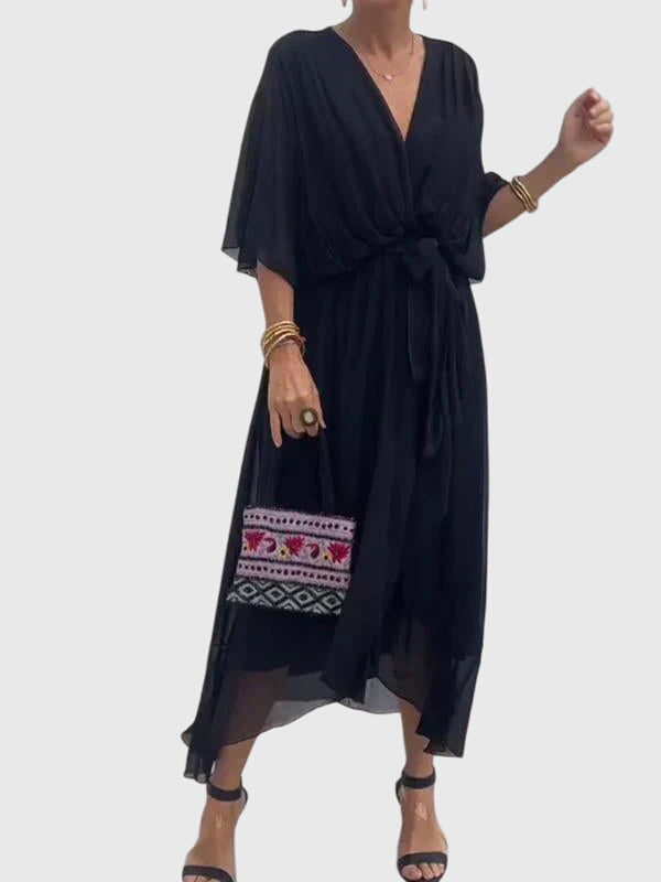 Bethany Elegant Dress in Black