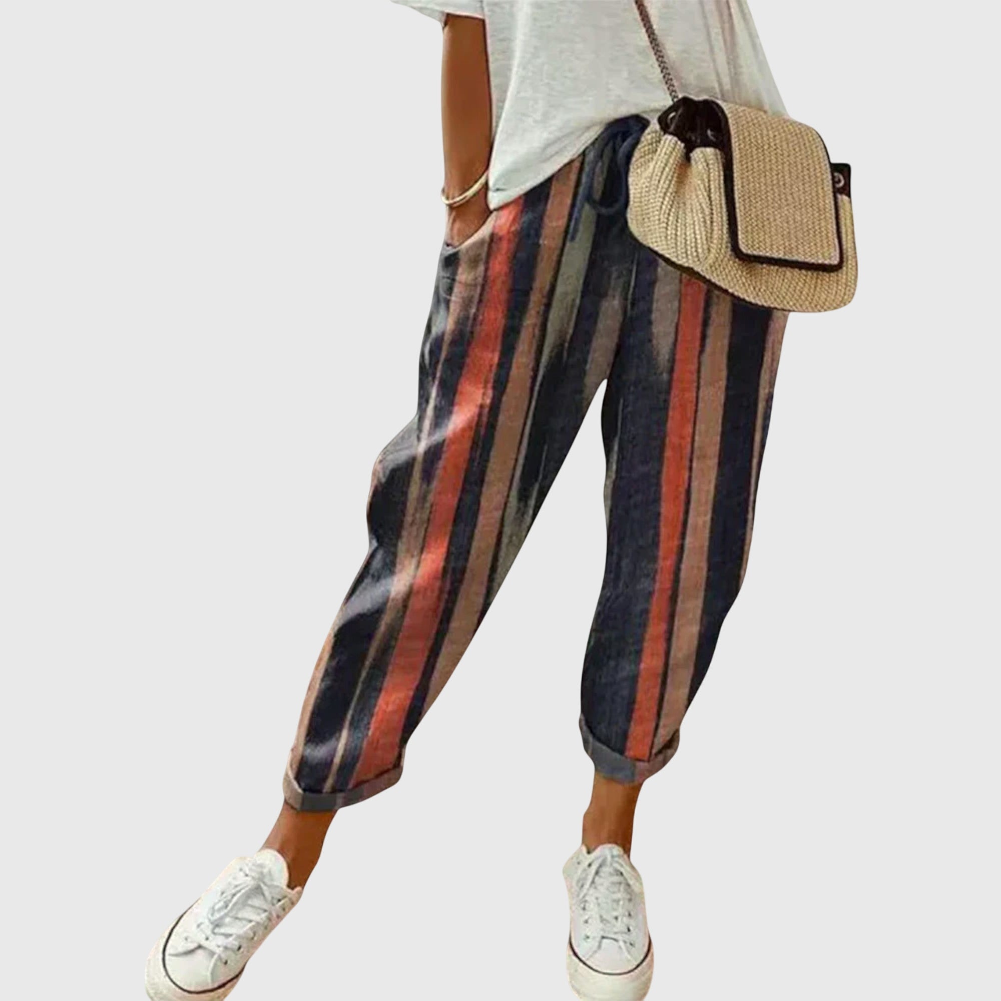 Women's Comfortable Cotton Pants in Blue