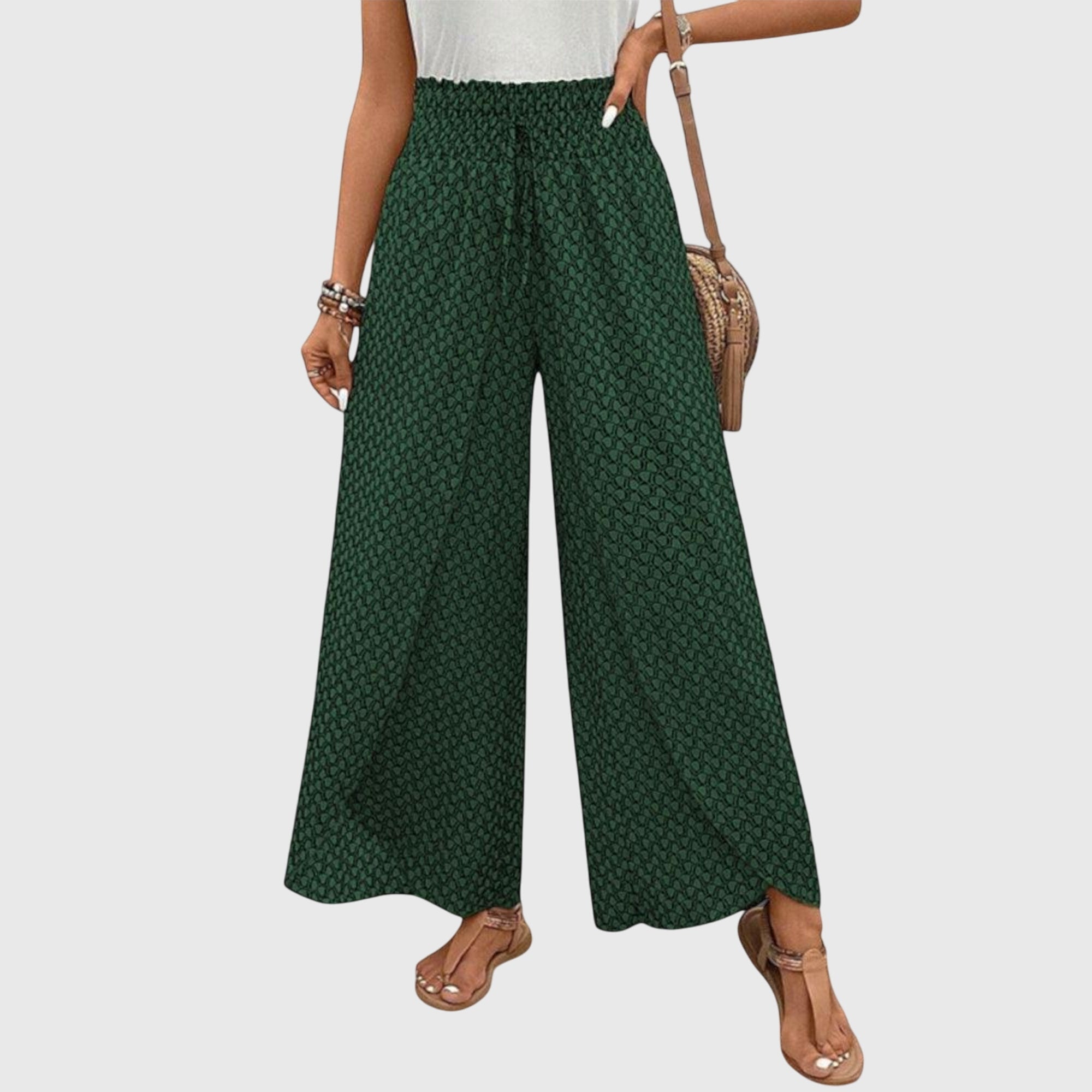 Women's Stylish Palazzo Pants in Green