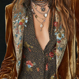 Marcelline | Vintage Floral Printed Patchwork Blazer