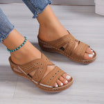 Harper Comfort Sandals in Light Brown