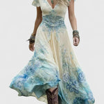 Sydneighh Elegant Maxi Dress in Blue