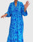 Women's Maxi Dress With Elegant Print in Blue