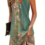 Women's Timeless Sleeveless Mini Dress in Green
