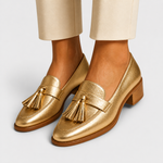 Women's Golden Loafers