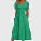 Women's Midi Dress with Tummy Control in Green