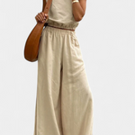 Sleeveless Cotton-Linen Wide-Leg Set, photo 2