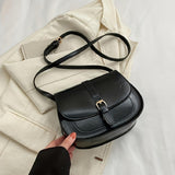 Women's Classic Leather Crossbody Bag in Black
