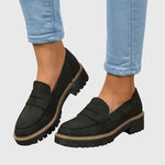Women's Timeless Suede Loafers in Black