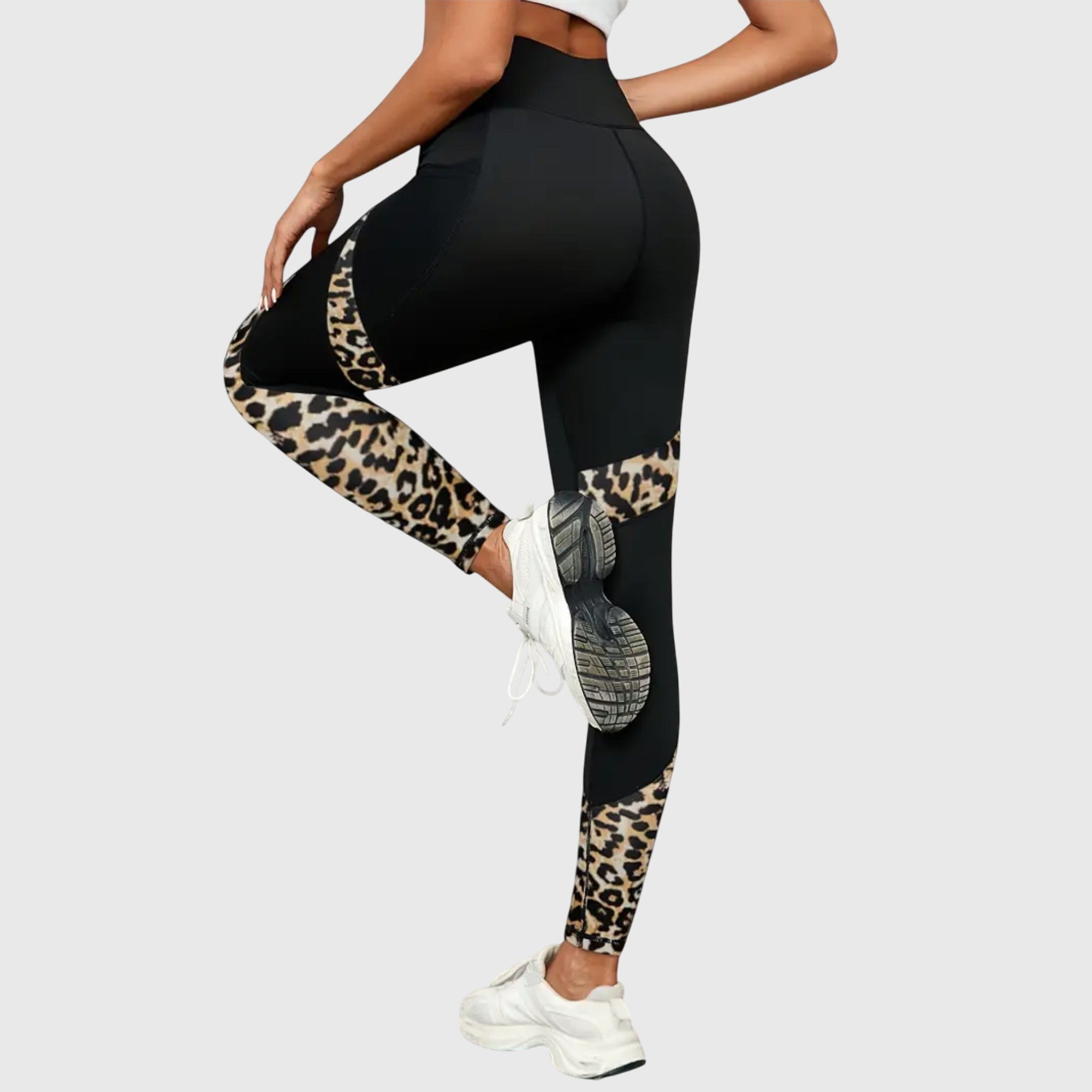 High-Waisted Leopard Print Workout Pants, photo 3