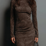 Women's Brown Long Midi Dress, photo 4