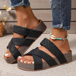 Women's Comfort leather sandals in Black