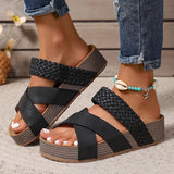Women's Comfort leather sandals in Black