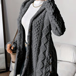 Women's Plush Hooded Jacket in Gray