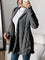 Women's Plush Hooded Jacket in Gray