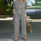 Women's 3 Piece Loose Fit Lounge Set in Grey