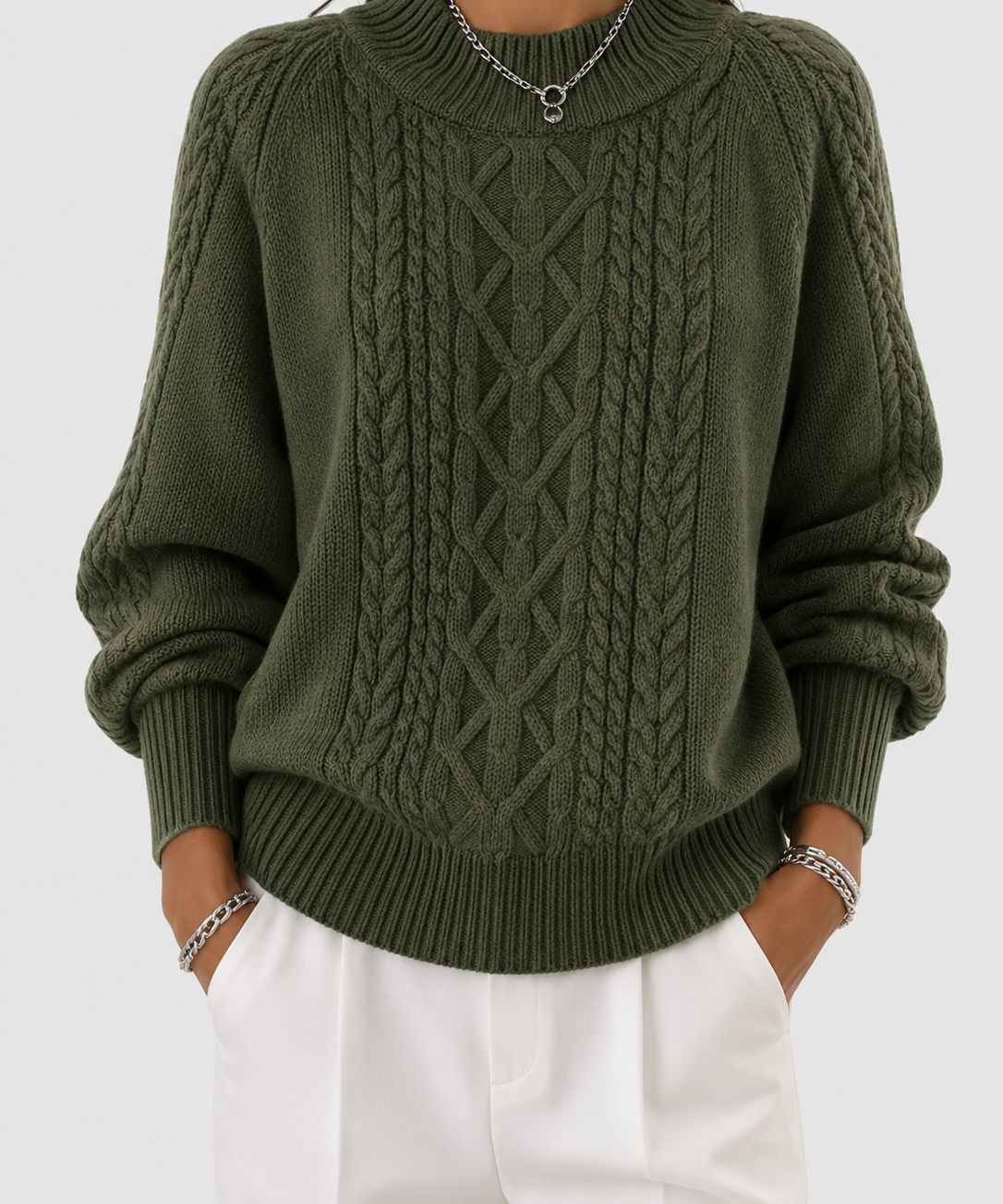 Women's Casual Long-Sleeve Tunic Sweater