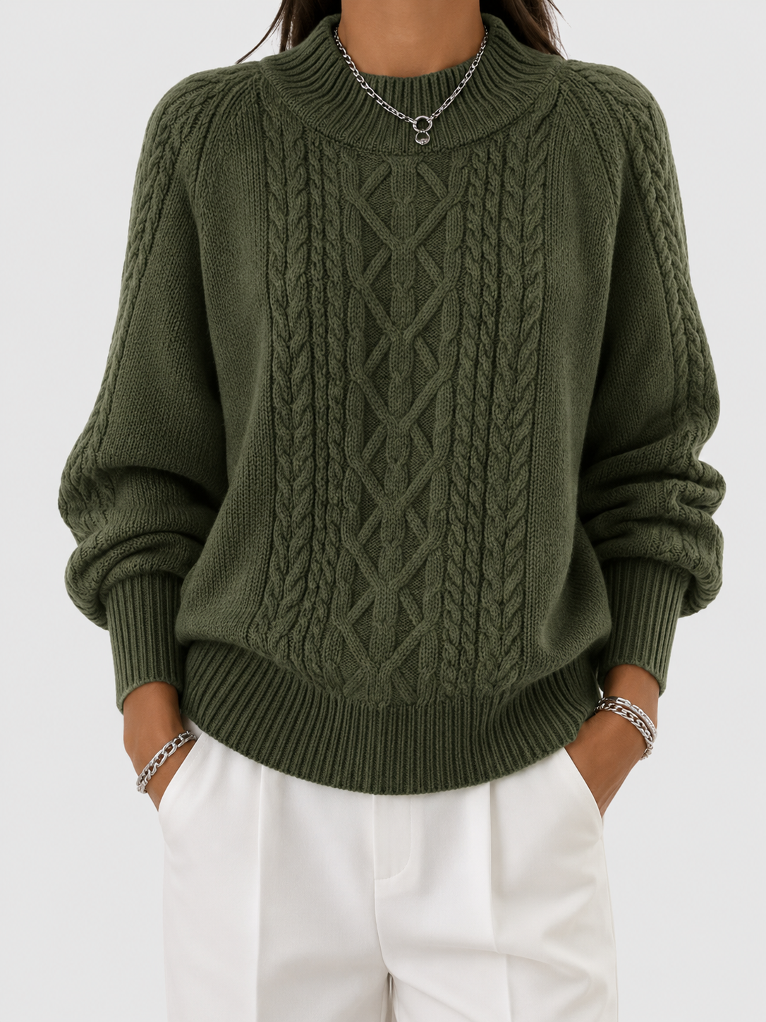 Women's Casual Long-Sleeve Tunic Sweater