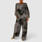Monica Elegant Two-Piece Set in Silver Gray