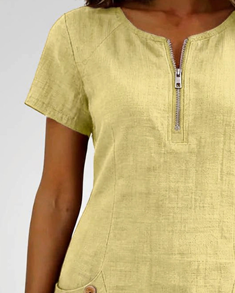 Women's Cotton Dress with Zipper Pocket, photo 21