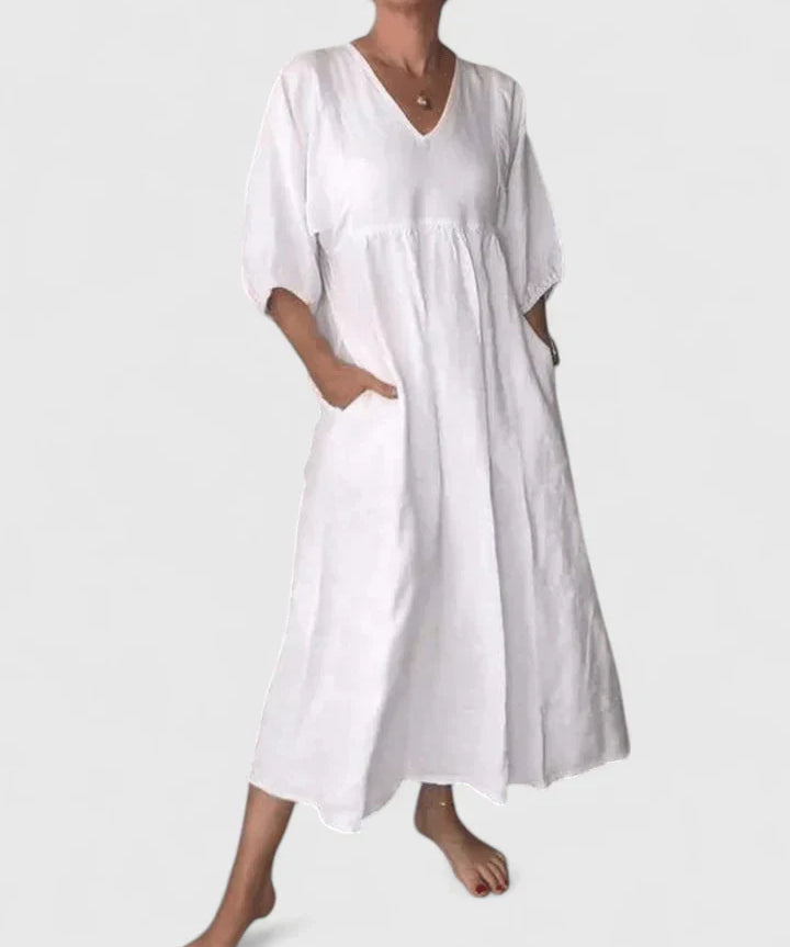 Thalyssa Elegant Maxi Dress in White