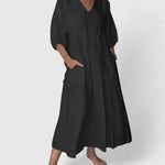 Thalyssa Elegant Maxi Dress in Black