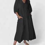 Thalyssa Elegant Maxi Dress in Black