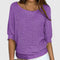 Women's Effortless Knit Sweater in Purple