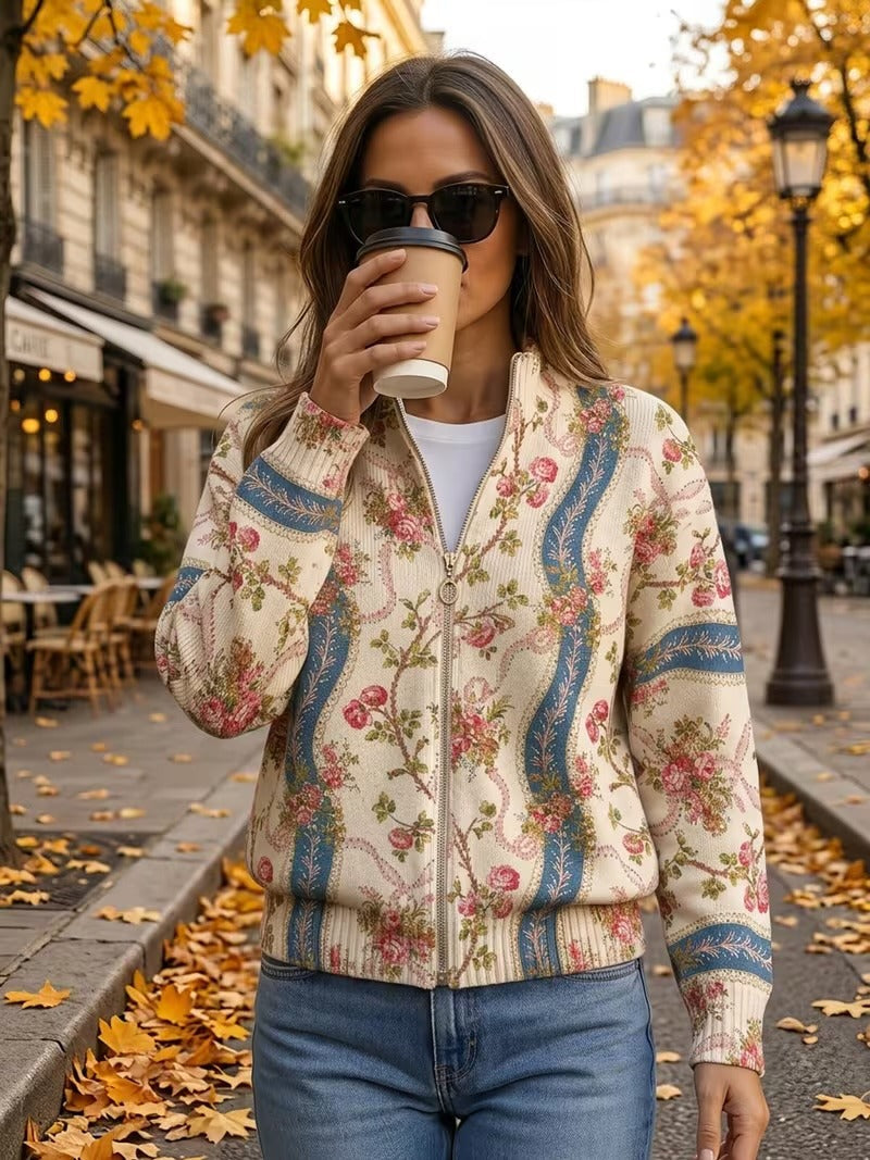 Women's Rose Zip Cardigan, photo 2