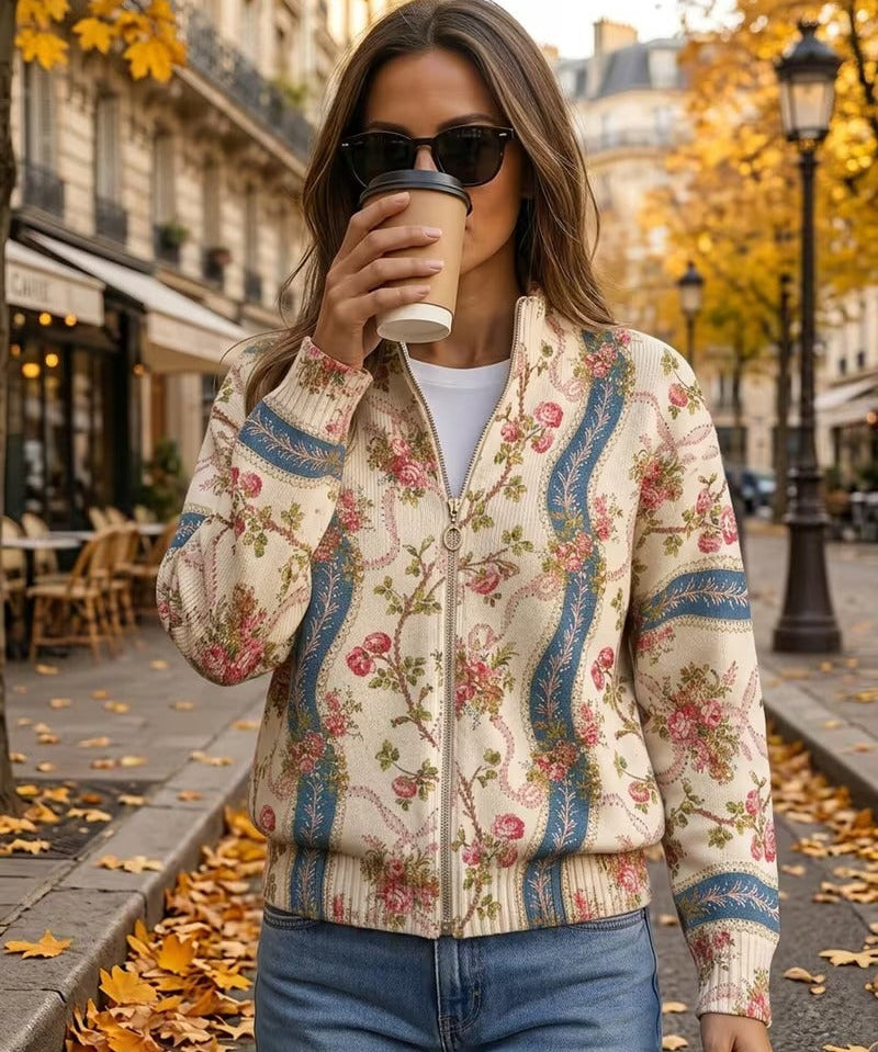 Women's Rose Zip Cardigan, photo 2