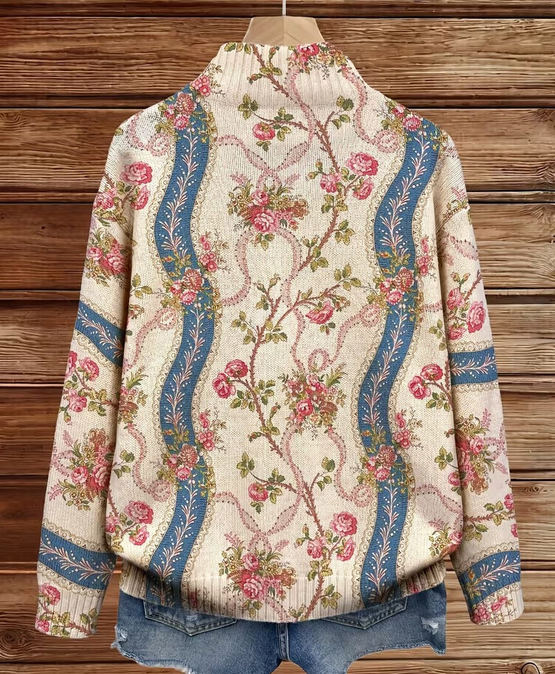 Women's Rose Zip Cardigan, photo 4
