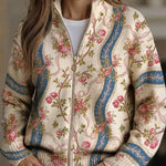 Women's Rose Zip Cardigan