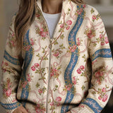 Women's Rose Zip Cardigan