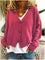 Shannon Knit Cardigan in Red Pink