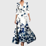 Leila Elegant Dress in Blue