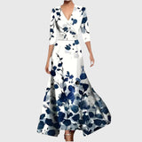 Leila Elegant Dress in Blue
