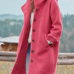 Women's Elegant Wool Jacket in Pink