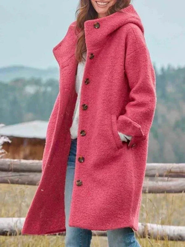 Women's Elegant Wool Jacket in Pink